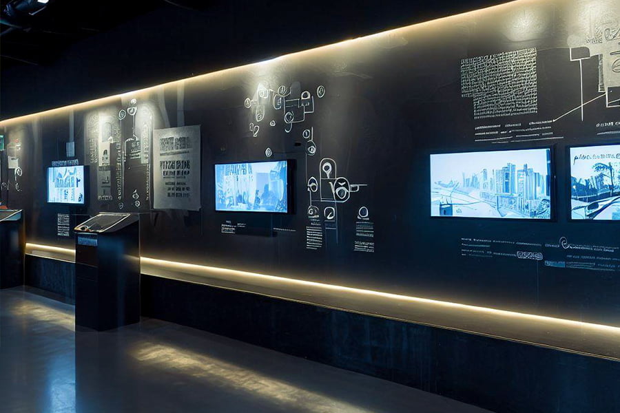 展廳設計，展廳設計效果圖，九來九往展廳設計公司