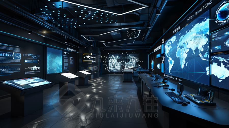 現(xiàn)代國防宣教展廳設(shè)計(jì),互動式軍事展館施工,智能化國防教育空間建設(shè)