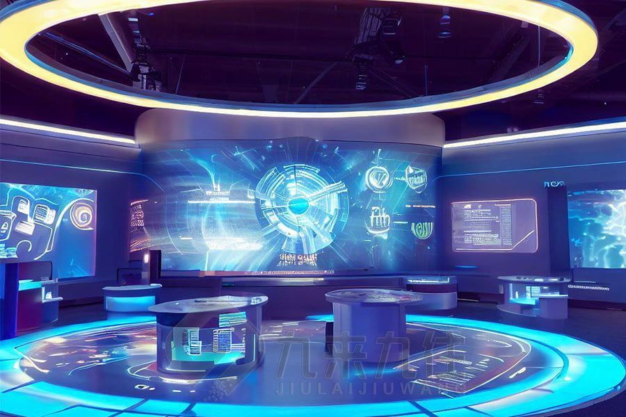數(shù)字化集團文化體驗館設(shè)計,現(xiàn)代企業(yè)展廳施工方案,多媒體互動展示館建設(shè)