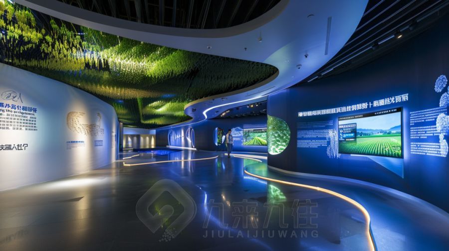 智慧農(nóng)業(yè)科普館設(shè)計(jì),數(shù)字化種植展覽方案,九來(lái)九往科技展廳施工