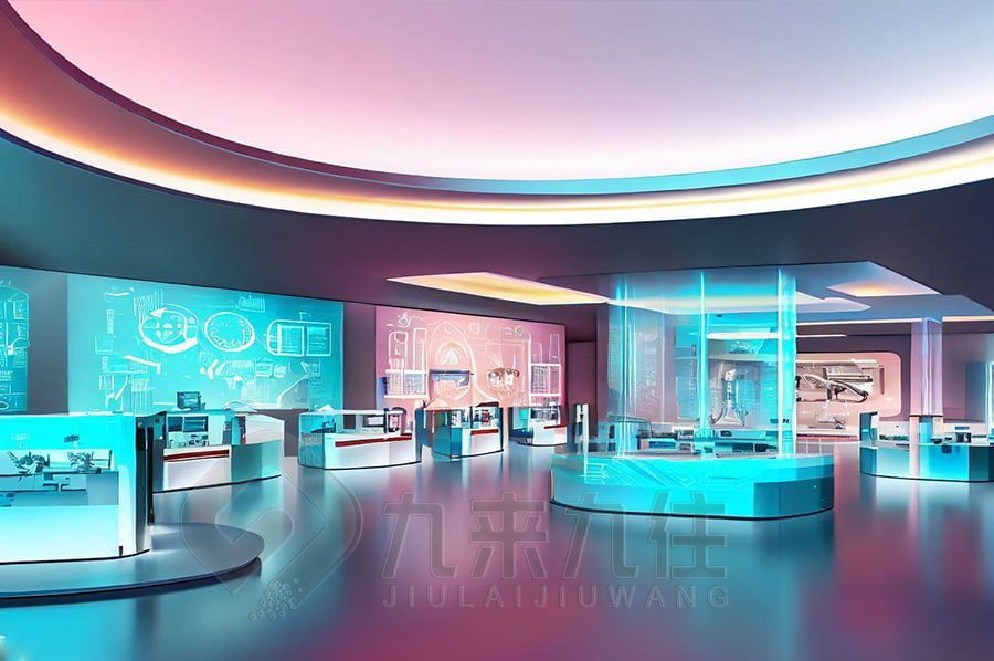 VR外貿(mào)展廳設(shè)計,數(shù)字化展覽空間,多媒體互動展示