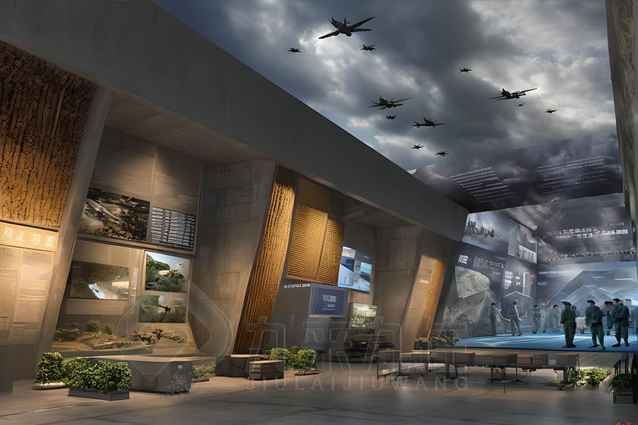 AI國防教育基地設(shè)計方案，沉浸式國防動員教育基地建設(shè)，互動國防展館方案策劃公司