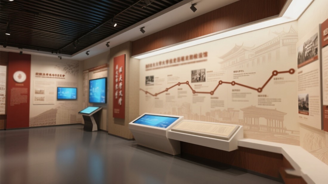 多媒體校史館展館展廳設(shè)計(jì)效果圖